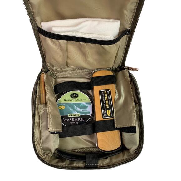 Briggan Allen Shoe Polish Shine Travel Kit Zip Around - Picture 4 of 7